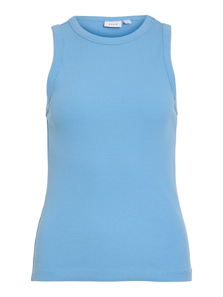 VILA VISOLA ROUND NECK SLEEVELESS TOP, Blissful Blue, highres - 14101757_BlissfulBlue_001.jpg