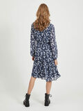 VILA FLORAL FRONT TIE MINI DRESS, Navy Blazer, highres - 14059055_NavyBlazer_783836_004.jpg