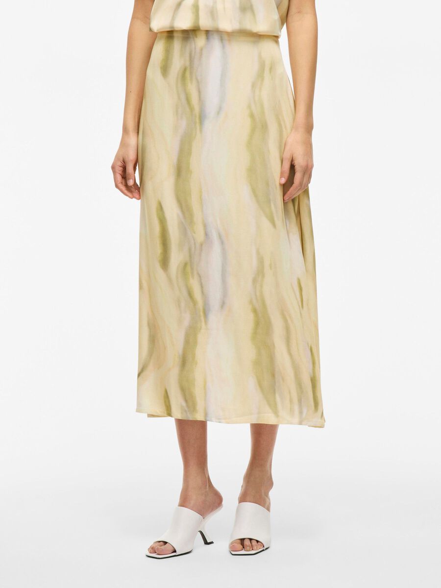 VILA TAILLE HAUTE JUPE LONGUE, Pale Banana, highres - 14107130_PaleBanana_1185549_003.jpg