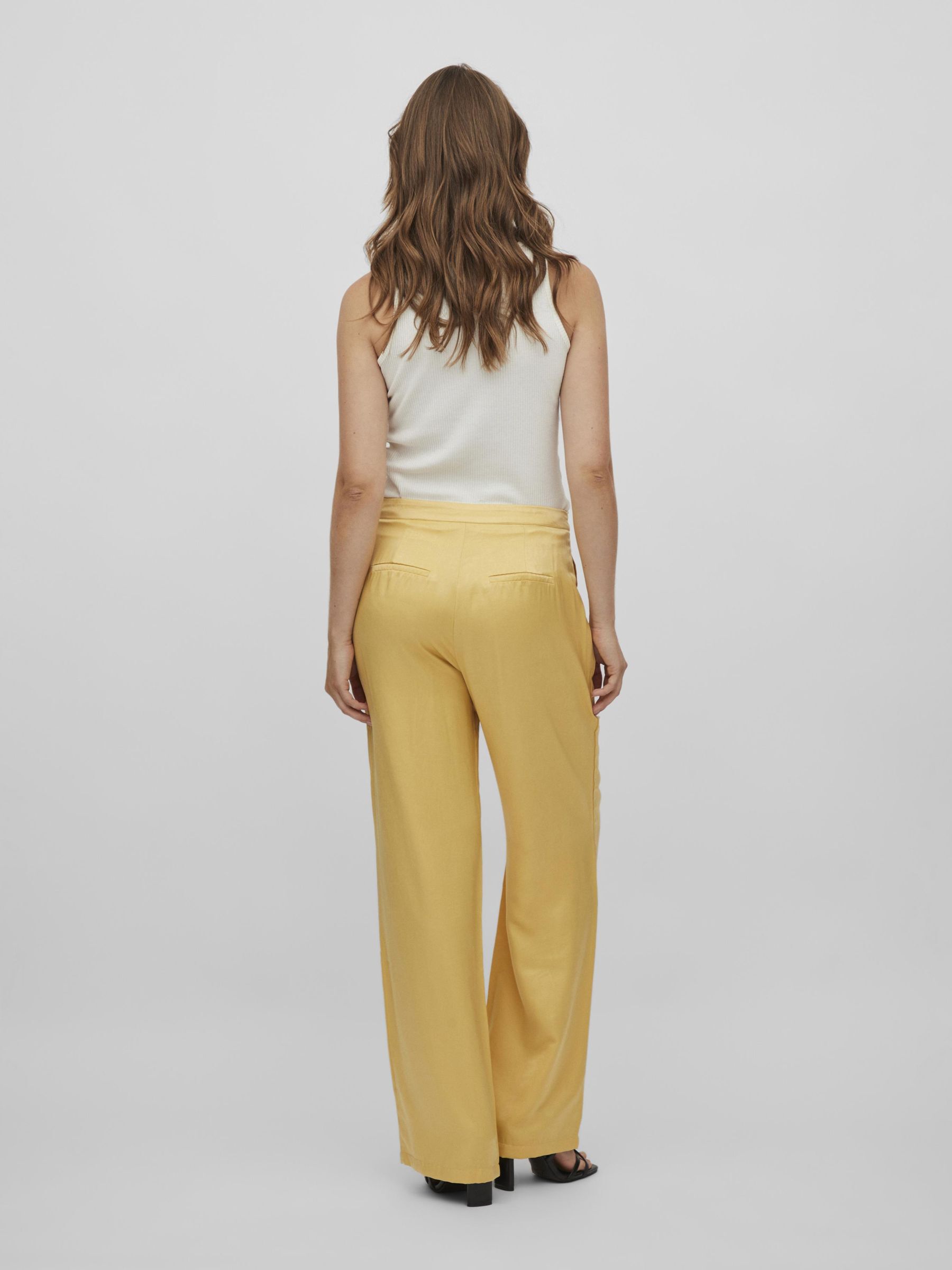 Zara yellow best sale wide leg pants