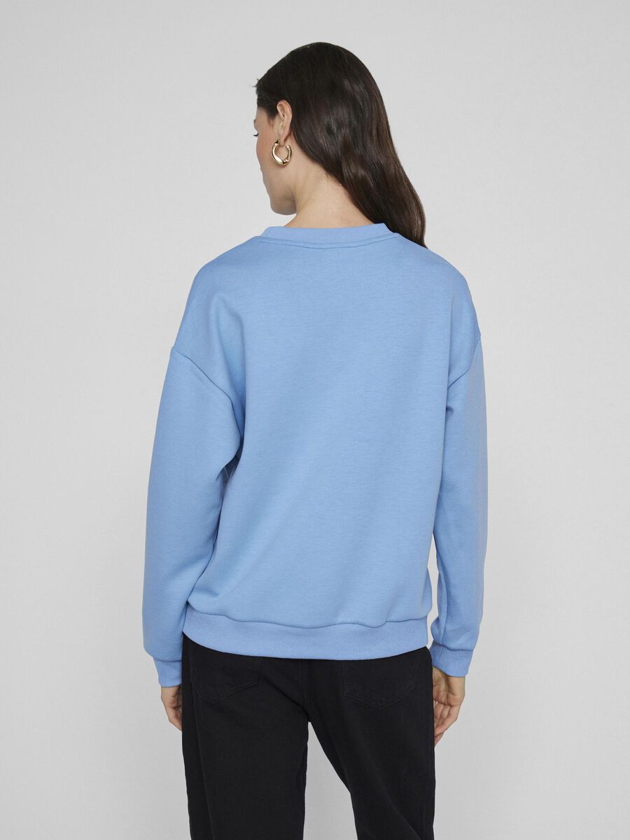 VILA VISANDY BASIC SWEATSHIRT, Blissful Blue, highres - 14103140_BlissfulBlue_004.jpg