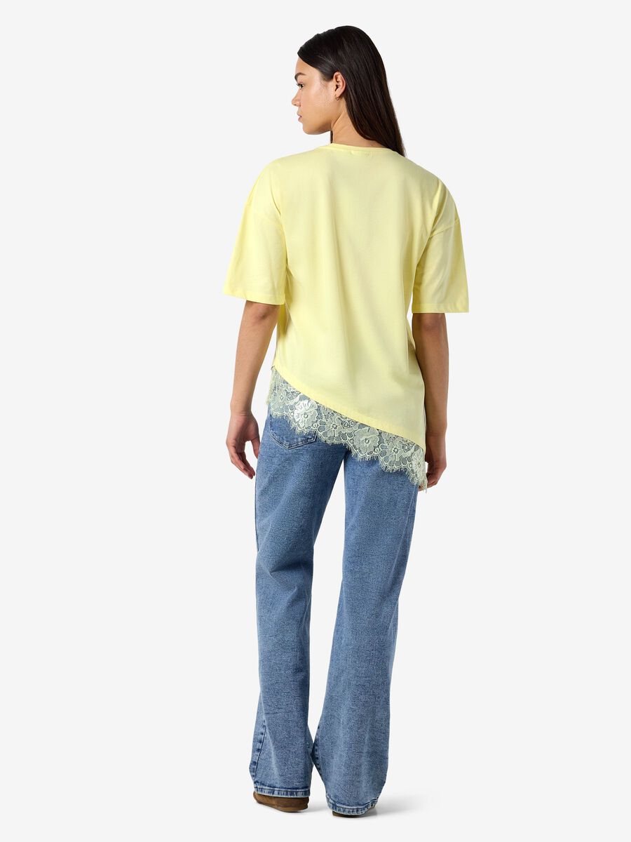 Carousel image - SPITZENVERZIERTER T-SHIRT, French Vanilla | 4