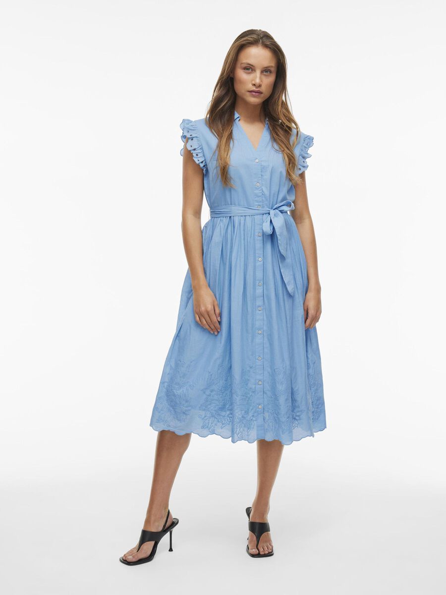 VILA SLEEVELESS MIDI DRESS, Blissful Blue, highres - 14105143_BlissfulBlue_003.jpg