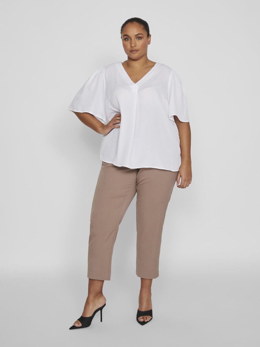 Vila CURVE - SHORT SLEEVED TOP, Bright White, highres - 14093233_BrightWhite_005.jpg