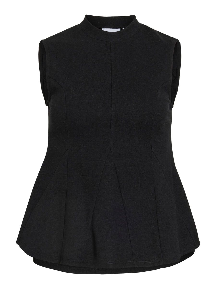 Product carousel image - VIANNI HIGH NECK SLEEVELESS TOP, Black | 2