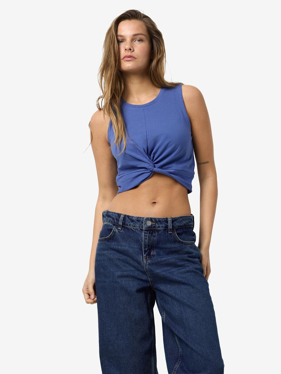 Noisy May CROPPED SLEEVELESS TOP, Dutch Blue, highres - 27007593_DutchBlue_003.jpg