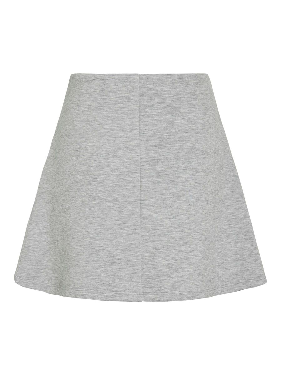 VILA VIREDLECT MINI SKIRT, Light Grey Melange, highres - 14112390_LightGreyMelange_002.jpg