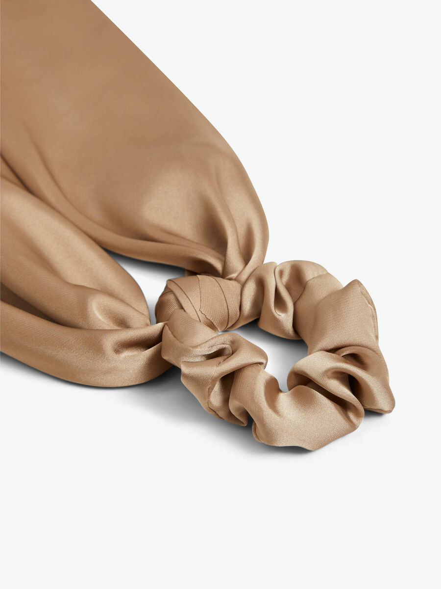Carousel image - SHINY SCARF SCRUNCHIE, Cuban Sand | 1