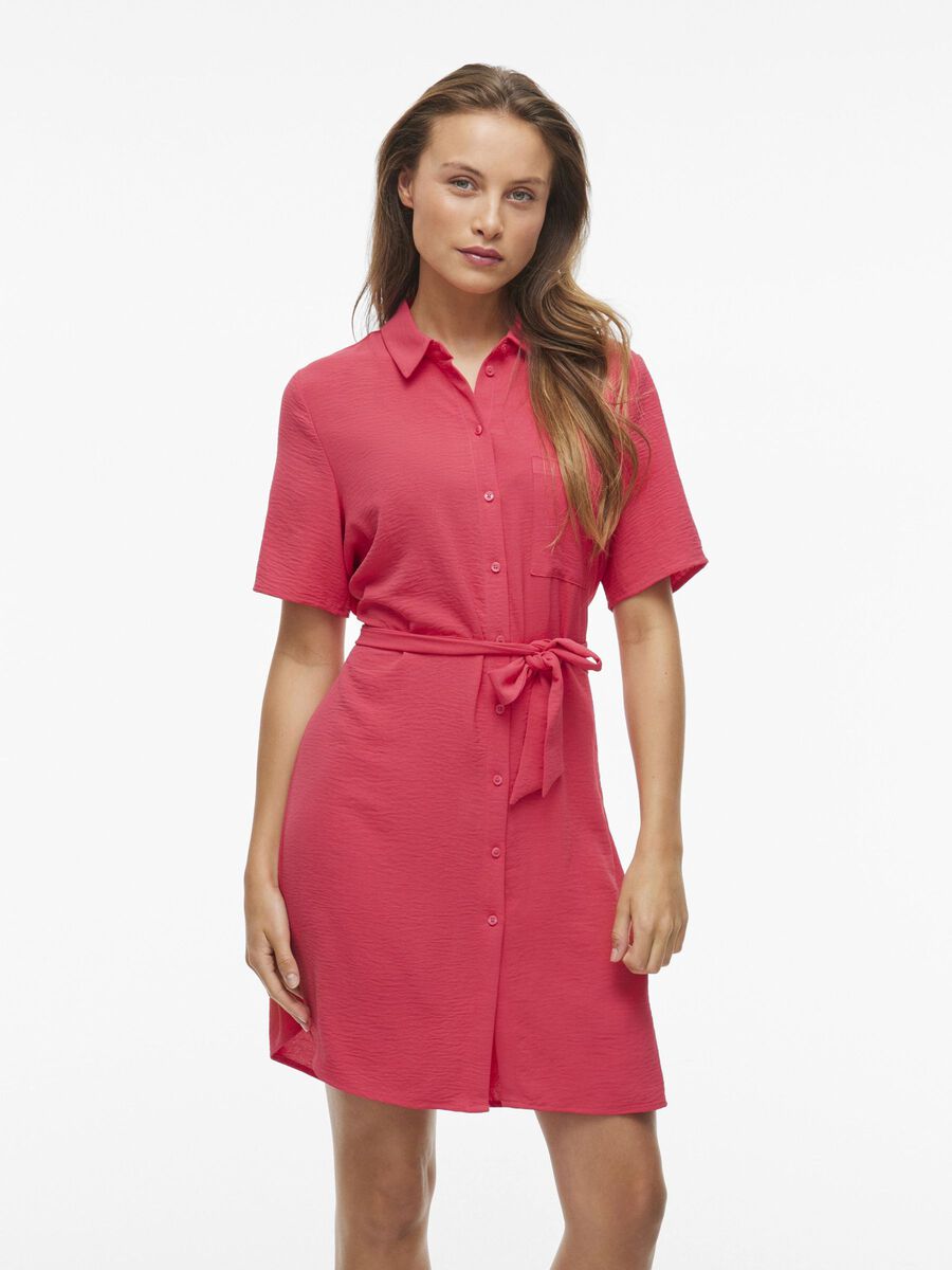VILA KORTE MOUWEN BLOUSEJURK, Viva Magenta, highres - 14101659_VivaMagenta_003.jpg