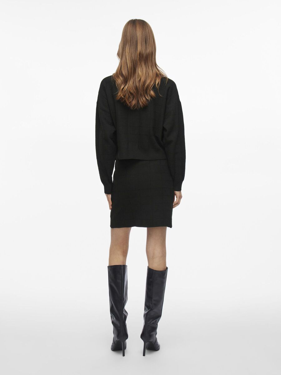 VILA KNITTED MINI SKIRT, Black Beauty, highres - 14104551_BlackBeauty_004.jpg