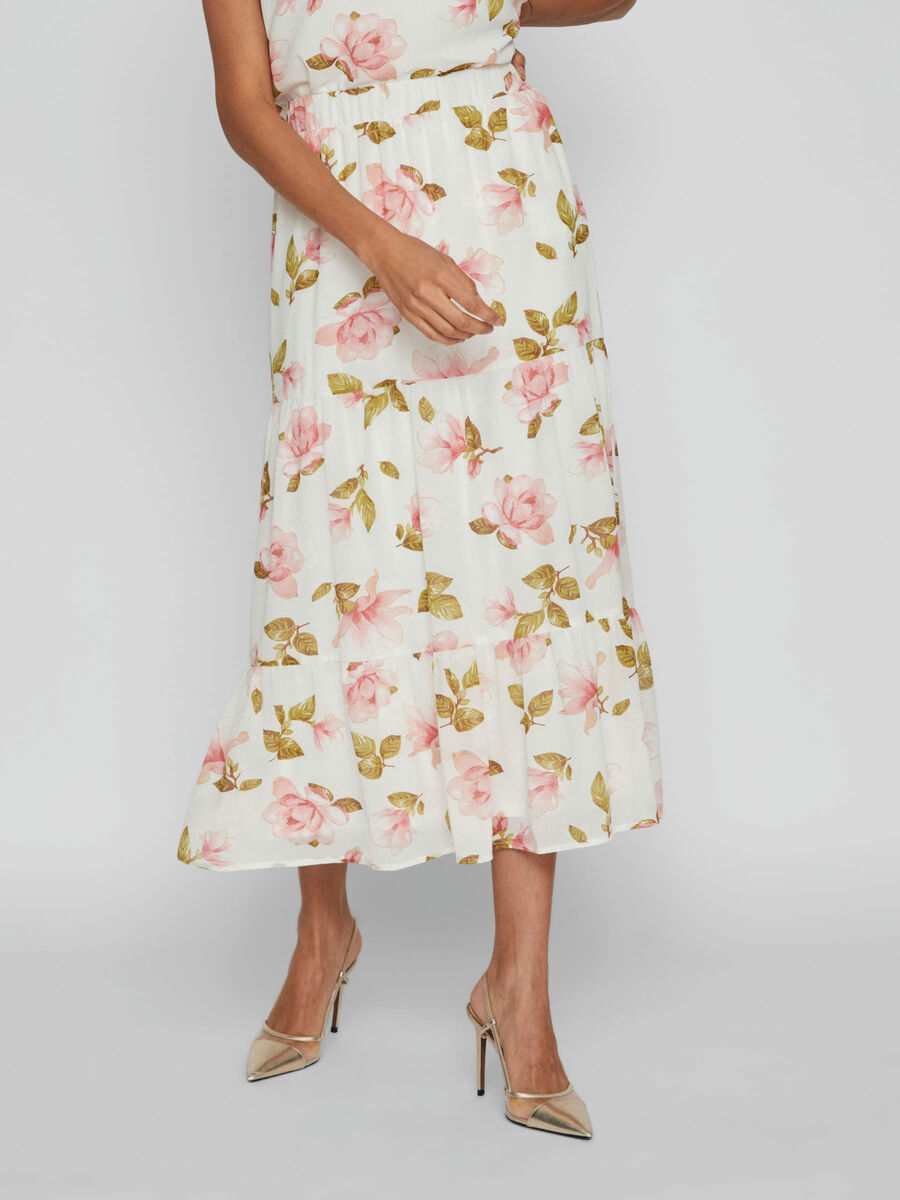 Vila HIGH WAISTED MIDI SKIRT, Snow White, highres - 14074277_SnowWhite_1038903_003.jpg