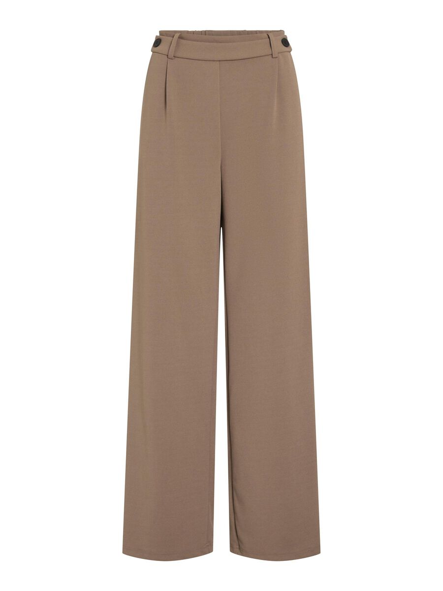 VILA HIGH WAISTED WIDE-LEG TROUSERS, Fossil, highres - 14106568_Fossil_1180294_001.jpg