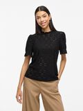 VILA EMBROIDERED SHORT SLEEVED TOP, Black, highres - 14070251_Black_003.jpg