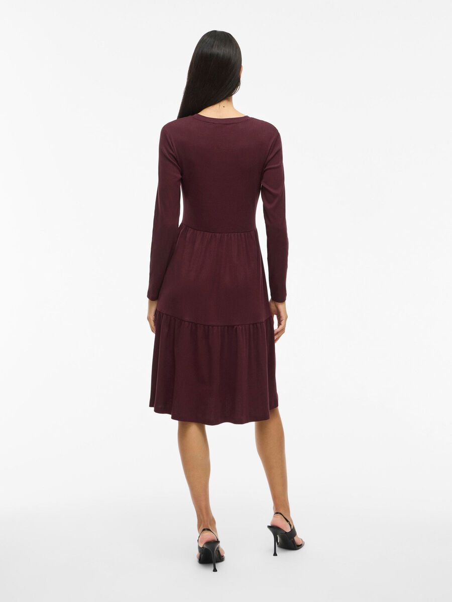 VILA LONG SLEEVED KNEE-LENGTH DRESS, Fig, highres - 14109874_Fig_004.jpg