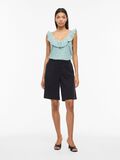 Product image thumbnail - VIAMALINA V-HALS MOUWLOZE TOP, Blue Surf | 4