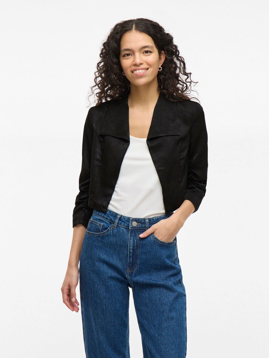 VILA VIHER CROPPED BLAZER, Black, highres - 14109567_Black_003.jpg
