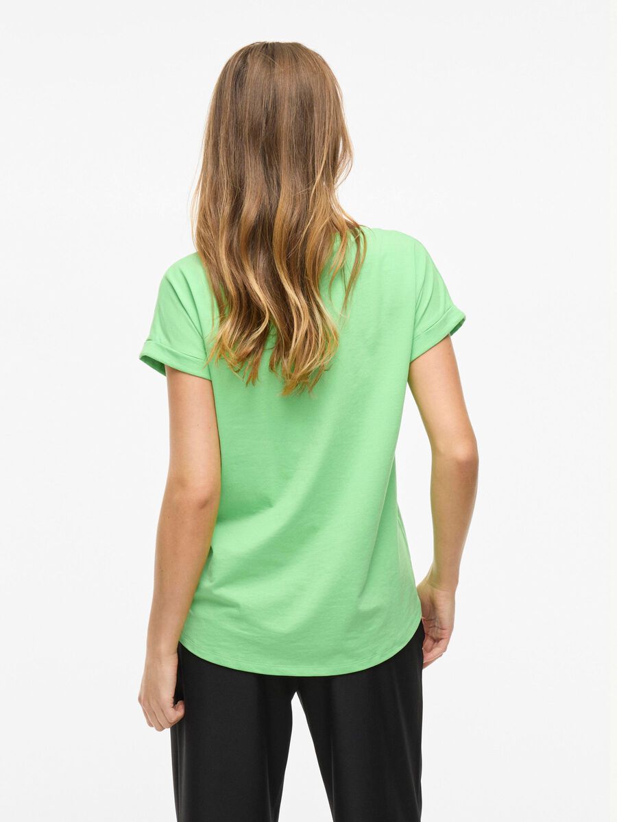 VILA VIDREAMERS ROUND NECK T-SHIRT, Summer Green, highres - 14083083_SummerGreen_004.jpg