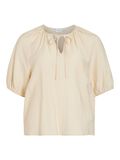 VILA TIE-NECK SHORT SLEEVED TOP, Birch, highres - 14102609_Birch_001.jpg
