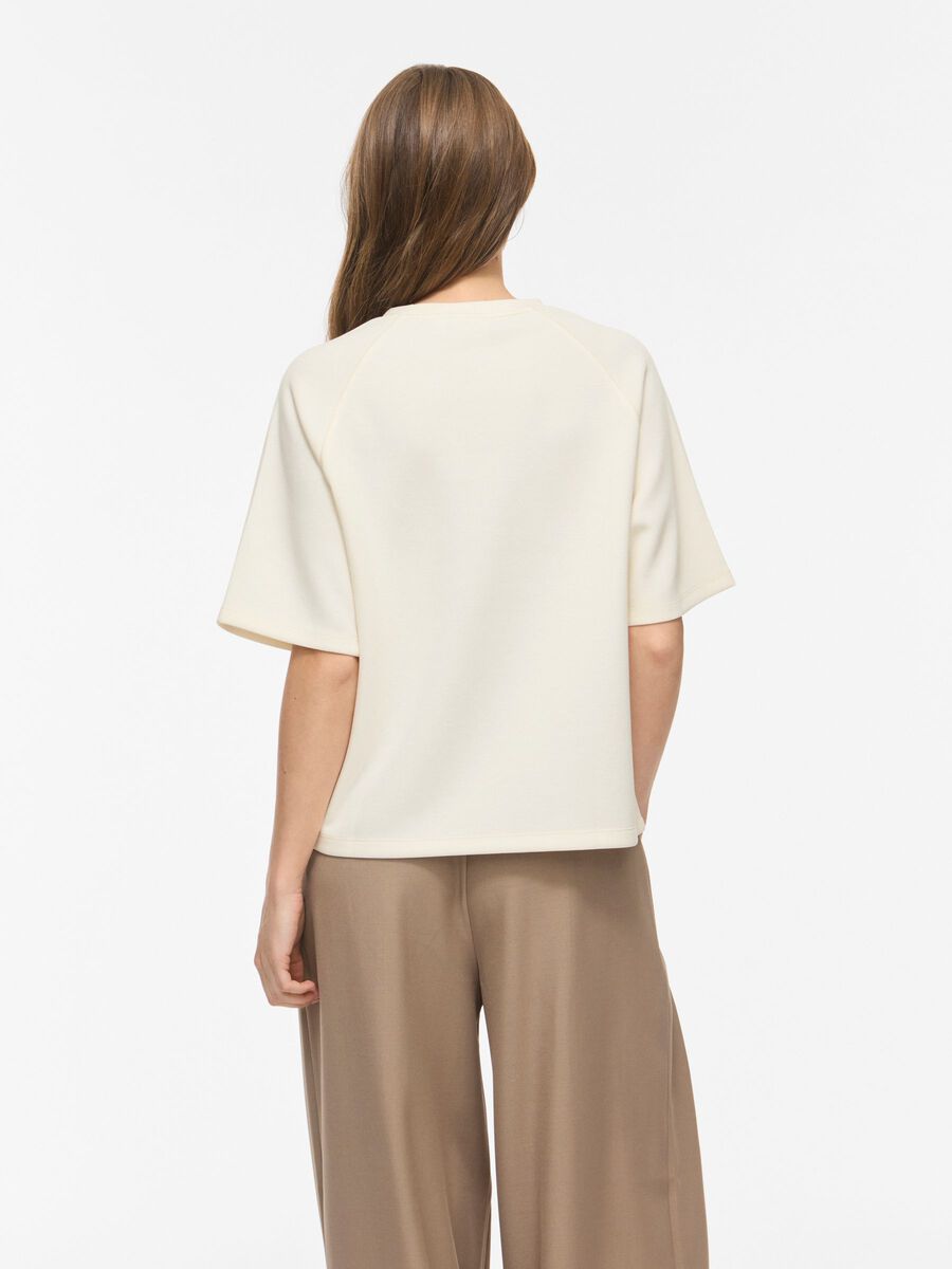 Product carousel image - VIREFLECT ROUND NECK SHORT SLEEVED SWEATSHIRT, Birch | 2
