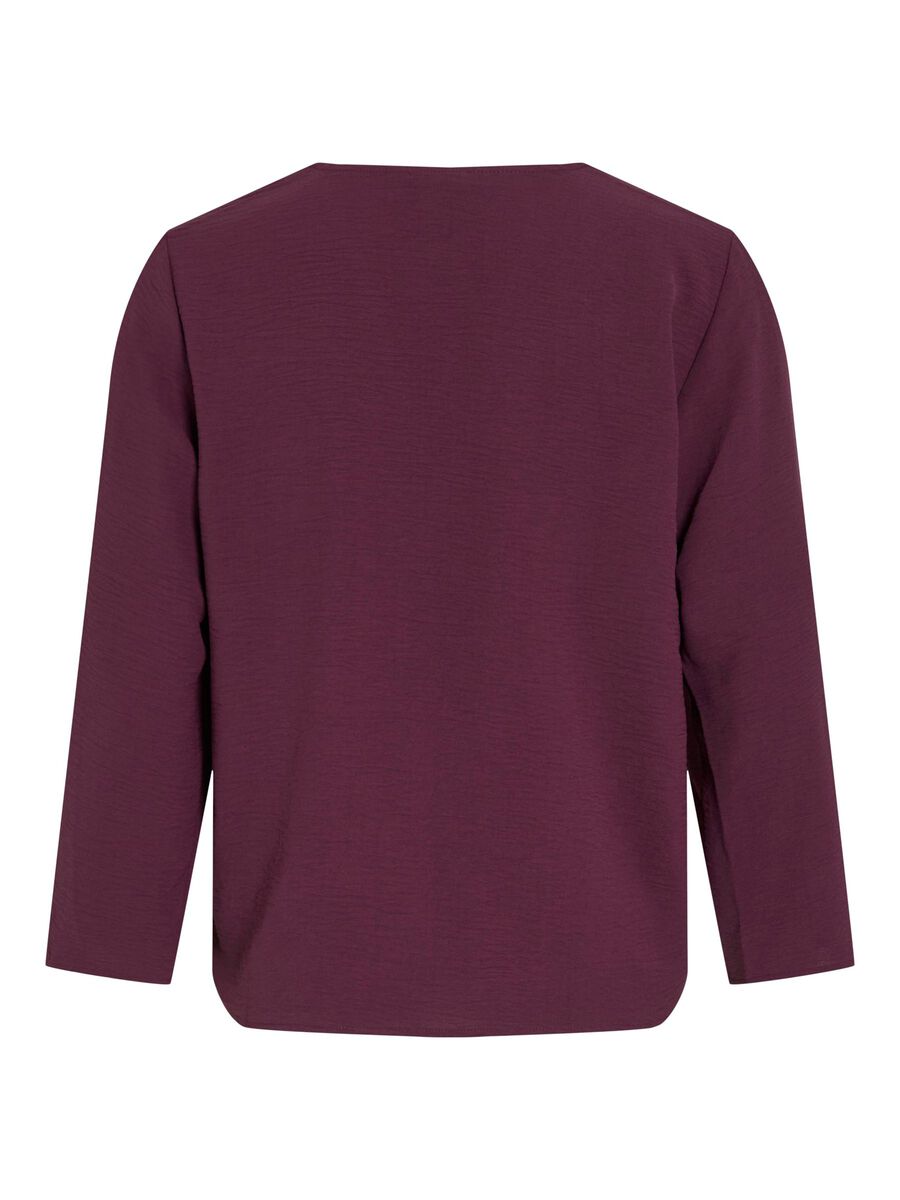 Product carousel image - VIJOSA V-NECK 3/4 SLEEVED TOP, Fig | 2