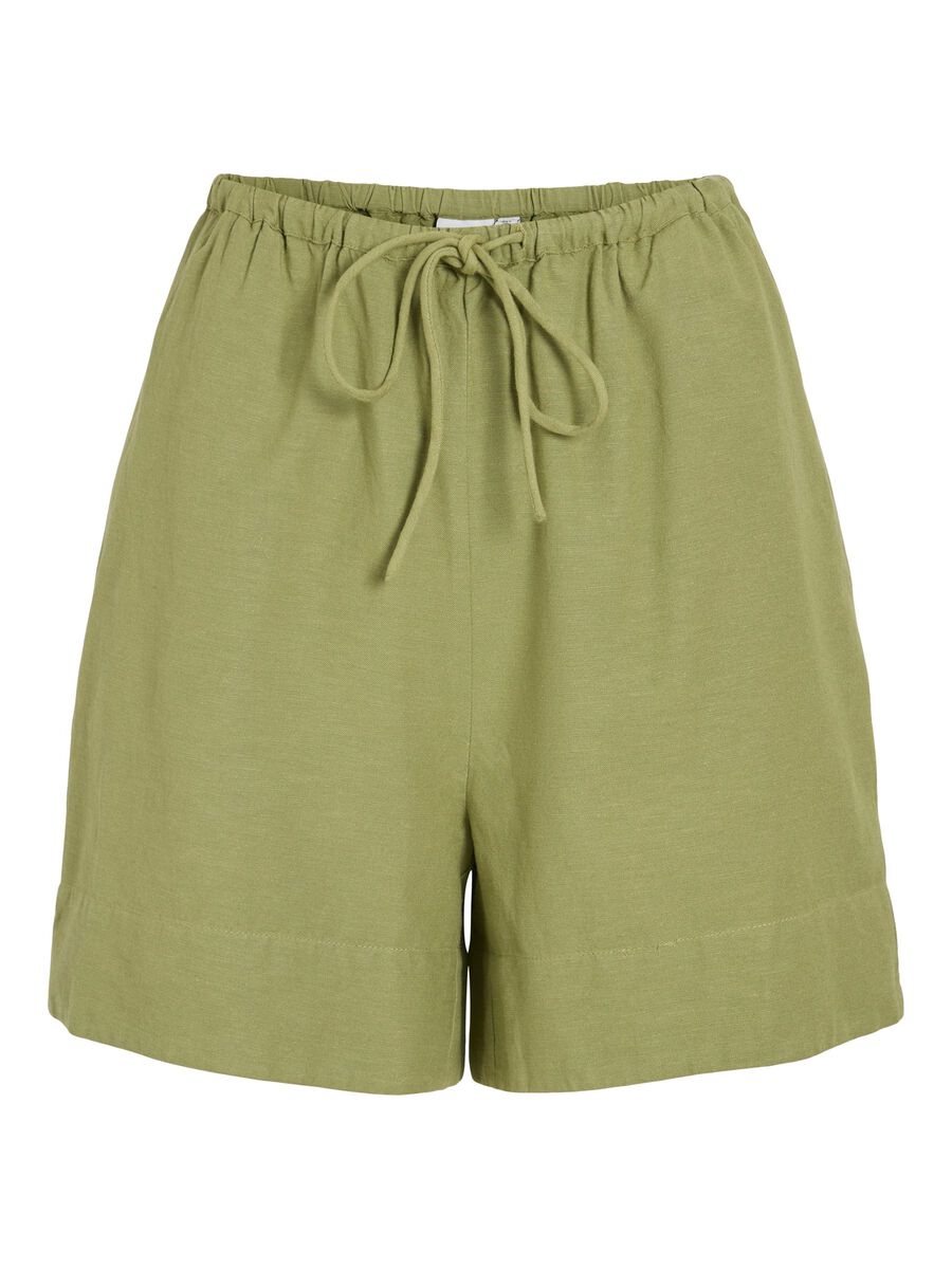 VILA MID WAIST SHORTS, Sage, highres - 14104794_Sage_001.jpg