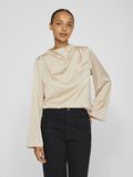 VILA HIGH NECK LONG SLEEVED TOP, Cement, highres - 14102733_Cement_003.jpg