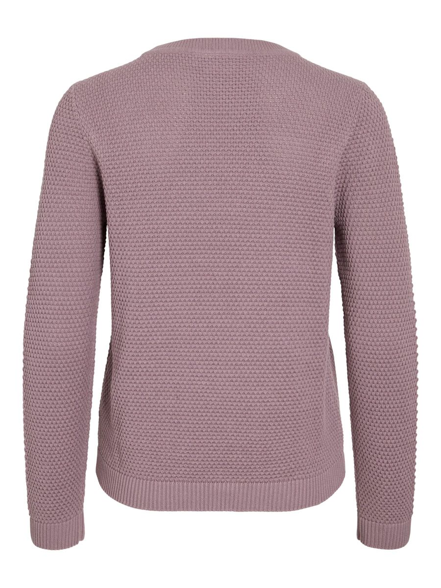 VILA VIDALO BASIC KNITTED PULLOVER, Toadstool, highres - 14082767_Toadstool_002.jpg