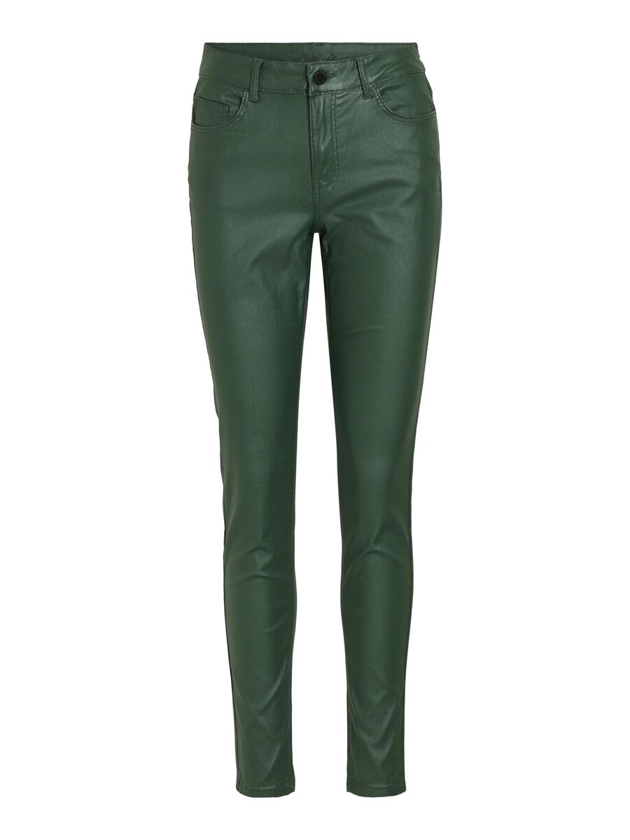 VILA COATED PANTALONI, Pineneedle, highres - 14103370_Pineneedle_001.jpg