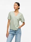 VILA V-NECK SHORT SLEEVED TOP, Silt Green, highres - 14096245_SiltGreen_003.jpg
