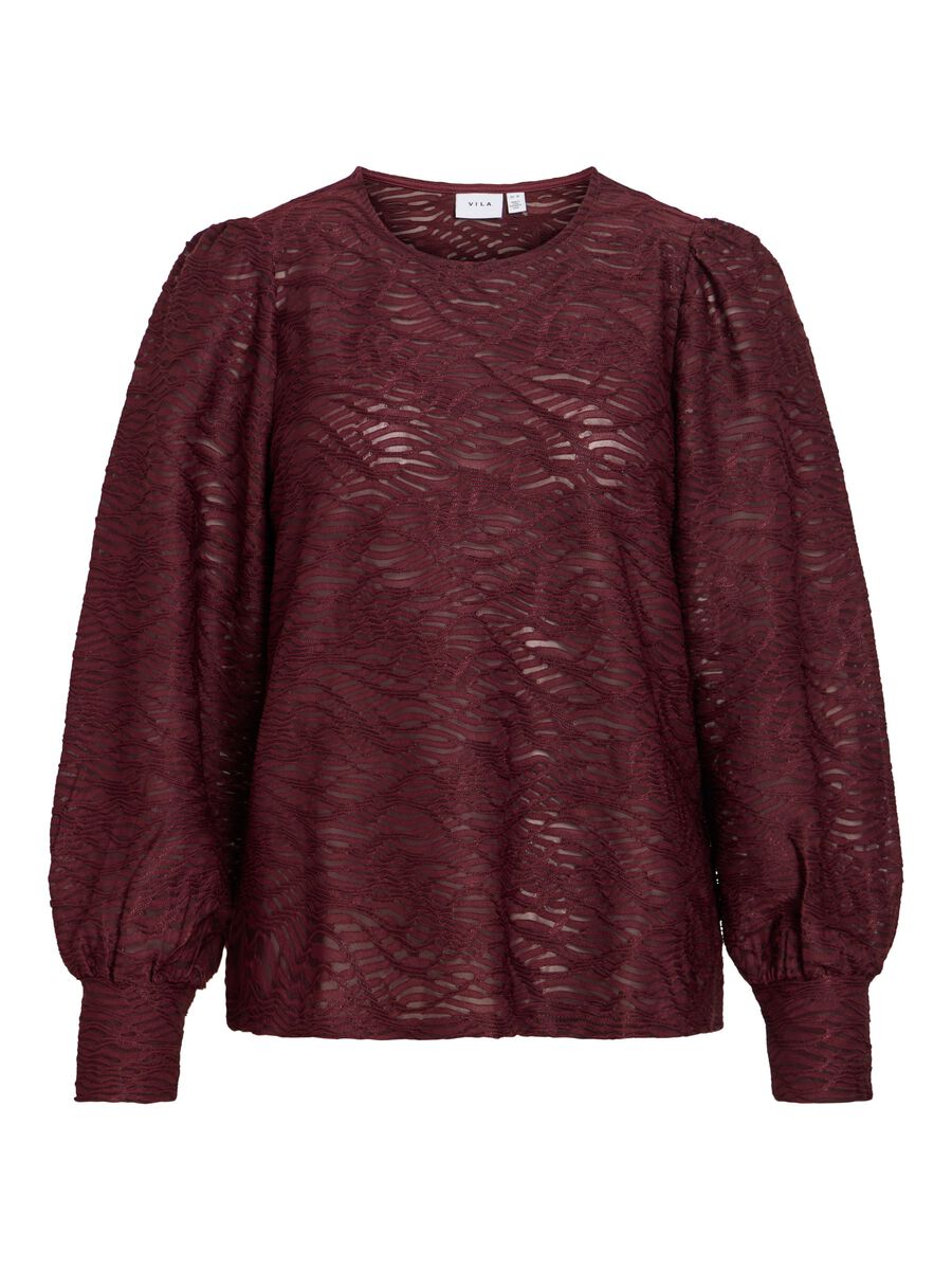 Product carousel image - ROUND NECK LONG SLEEVED TOP, Port Royale | 1