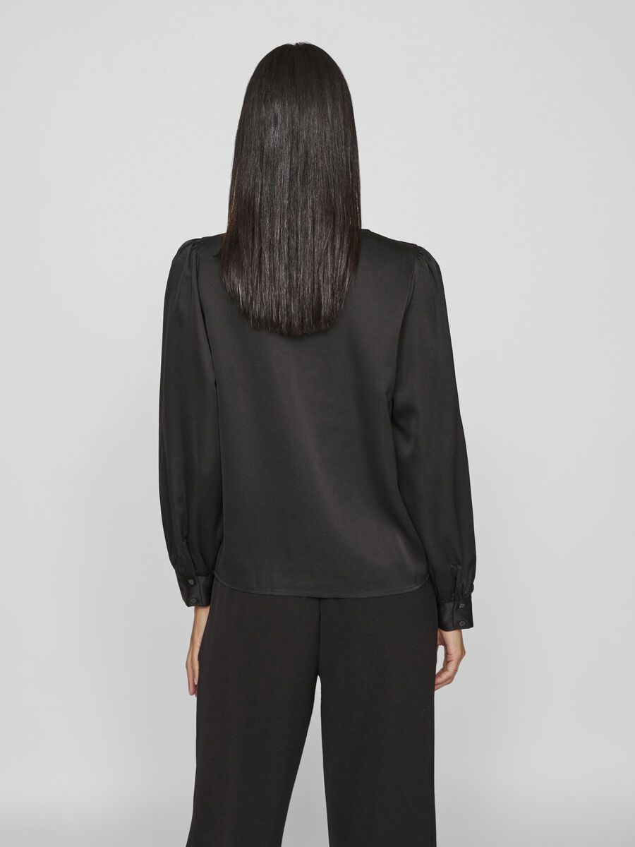 VILA BLONDEDETALJERT LANGERMET TOPP, Black Beauty, highres - 14097926_BlackBeauty_004.jpg