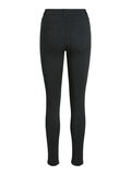 Vila HØJTALJET SKINNY FIT JEANS, Black Denim, highres - 14084388_BlackDenim_002.jpg