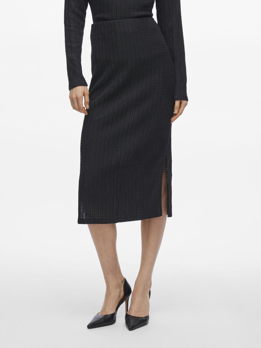 VILA HIGH WAIST MIDI SKIRT, Black Beauty, highres - 14103976_BlackBeauty_003.jpg
