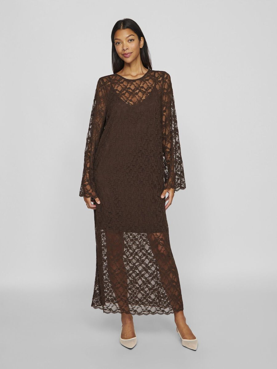 VILA DENTELLE ROBE MI-LONGUE, Coffee Bean, highres - 14106397_CoffeeBean_003.jpg