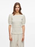 VILA ROUND NECK SHORT SLEEVED TOP, Birch, highres - 14110284_Birch_003.jpg
