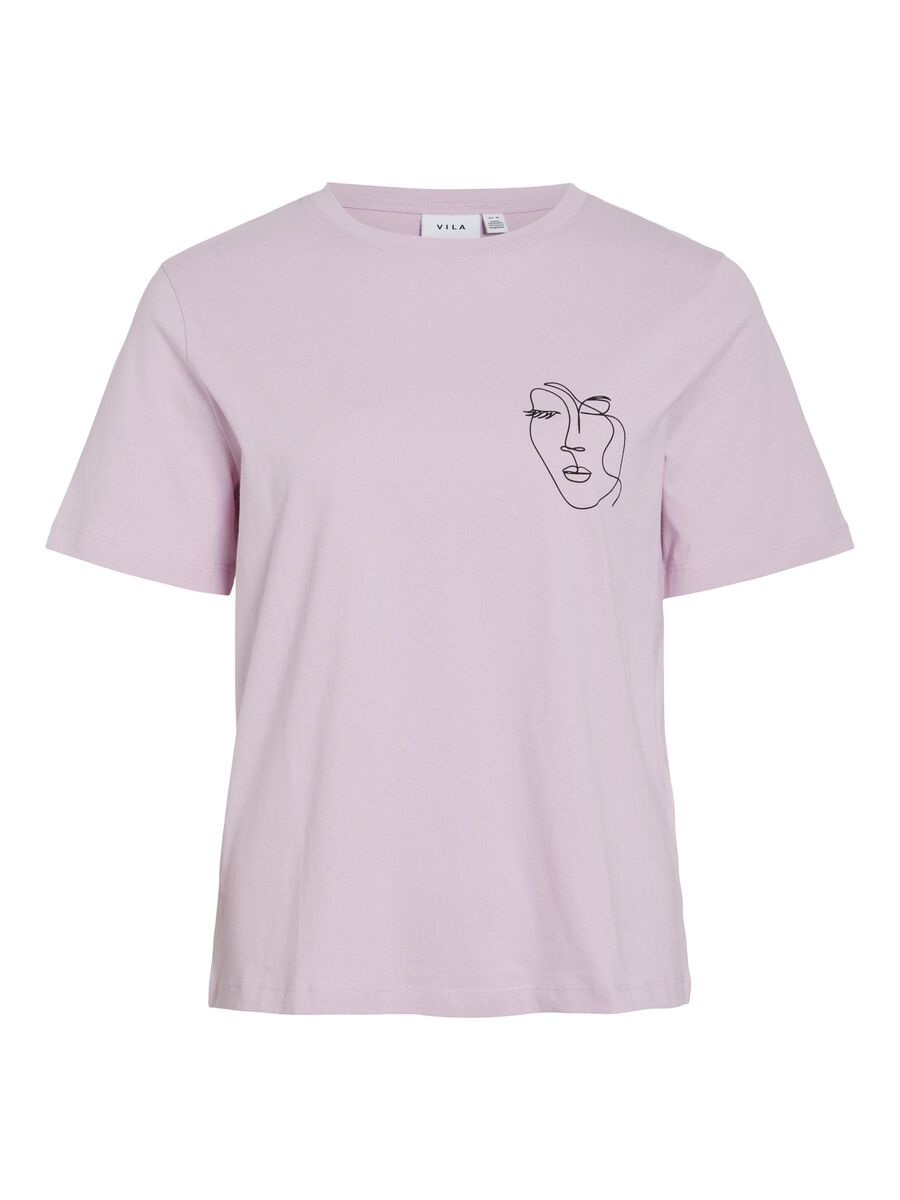 VILA ROUND NECK T-SHIRT, Winsome Orchid, highres - 14103247_WinsomeOrchid_1156688_001.jpg