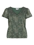 VILA VISTASIA V-NECK SHORT SLEEVED TOP, Laurel Wreath, highres - 14111231_LaurelWreath_001.jpg