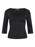 VILA VIKENZA BOATNECK SHORT SLEEVED TOP, Black, highres - 14113459_Black_001.jpg