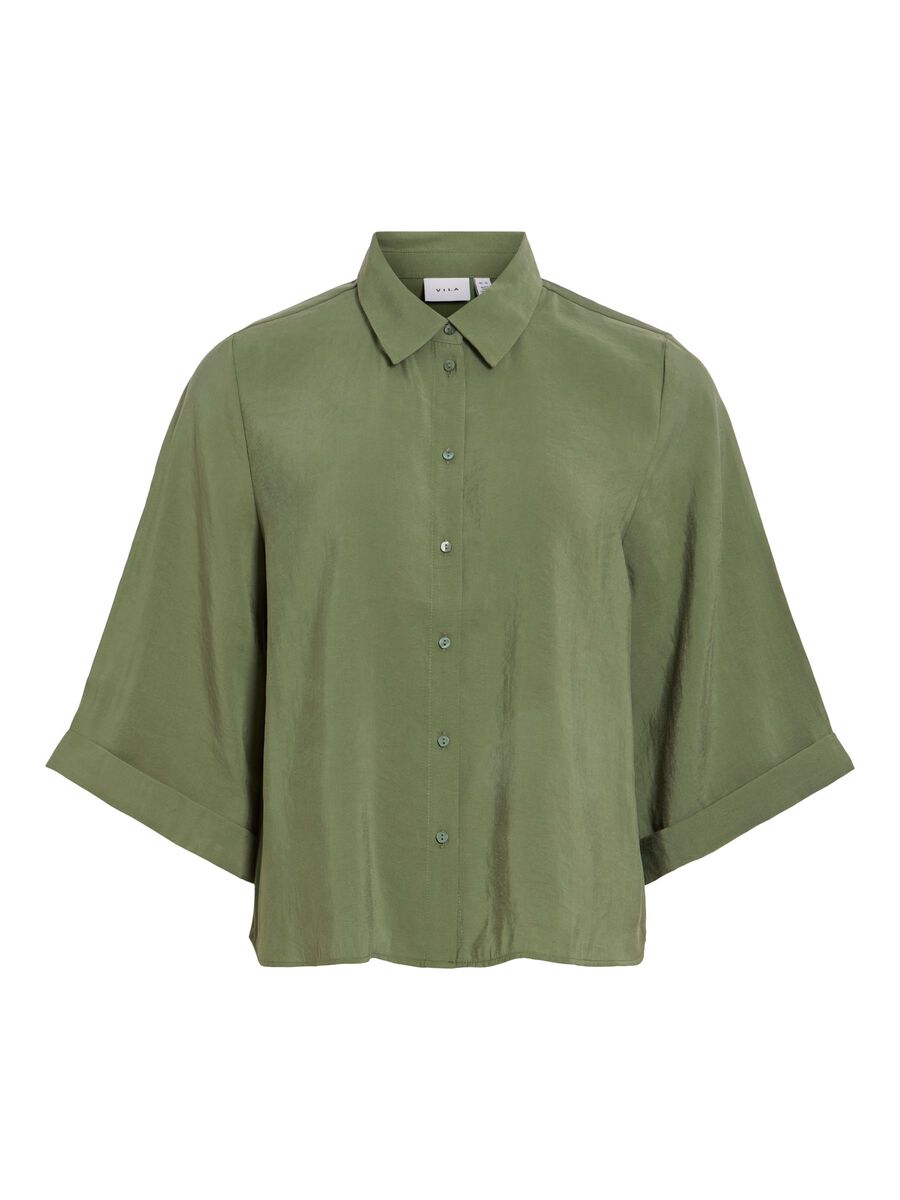 Product carousel image - VIHULA 3/4 SLEEVED SHIRT, Olivine | 2