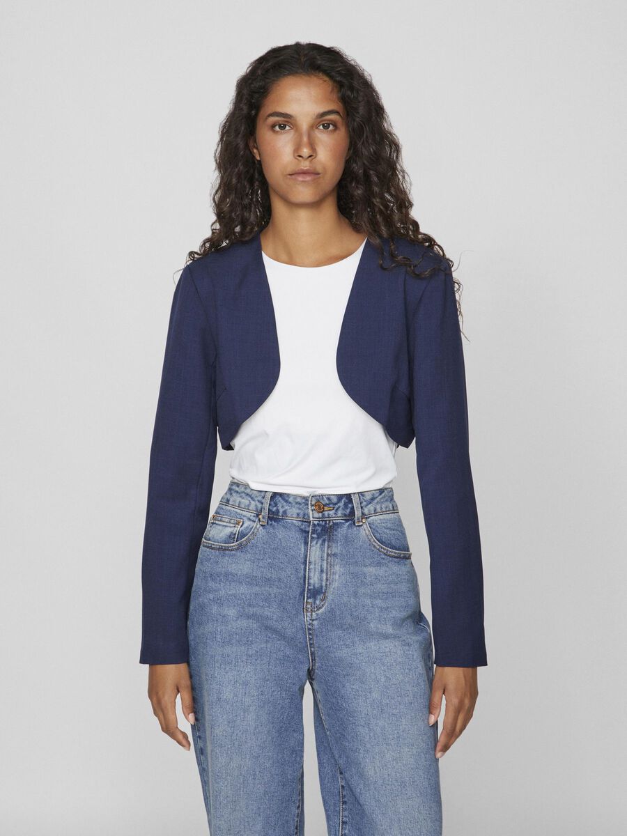 VILA ÅBEN BOLERO, Navy Blazer, highres - 14102962_NavyBlazer_003.jpg