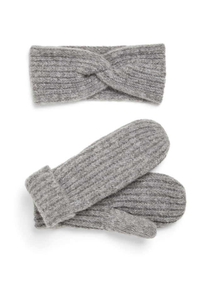 GLOVES & HEADBAND GIFT BOX (Grey) | Vila® Official Online Shop