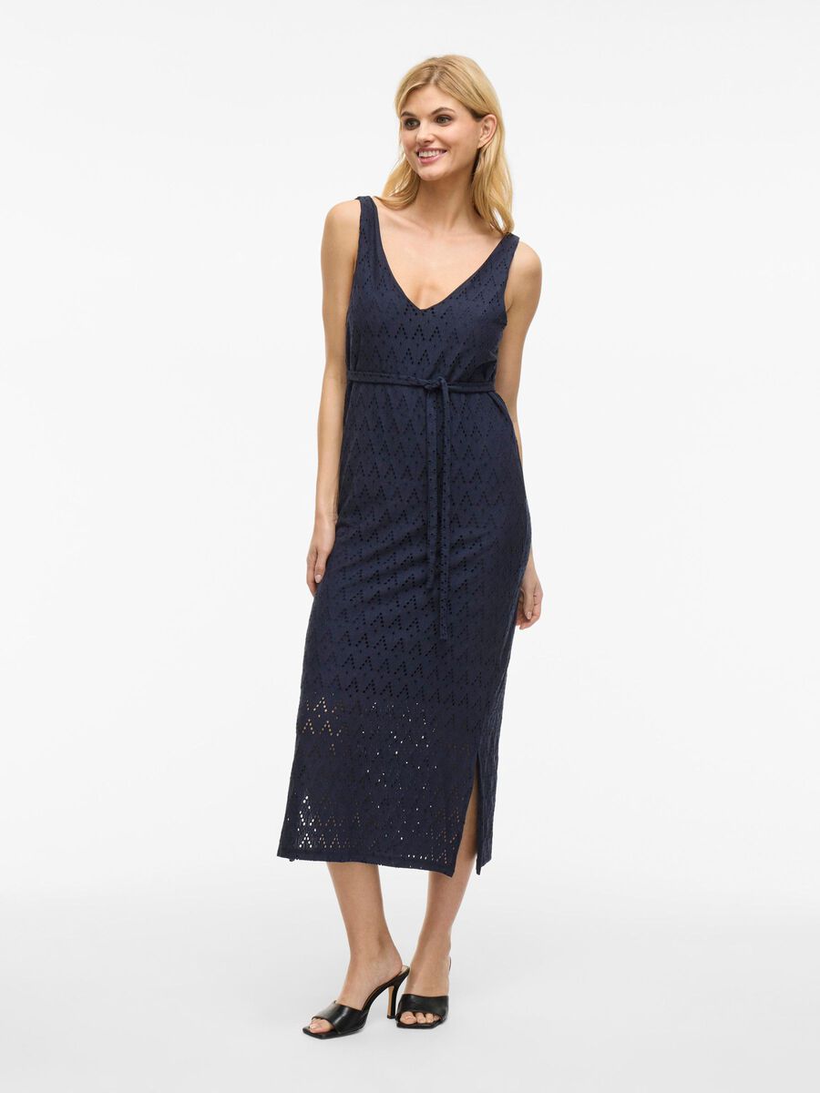 VILA SLEEVELESS MIDI DRESS, Navy Blazer, highres - 14104109_NavyBlazer_003.jpg