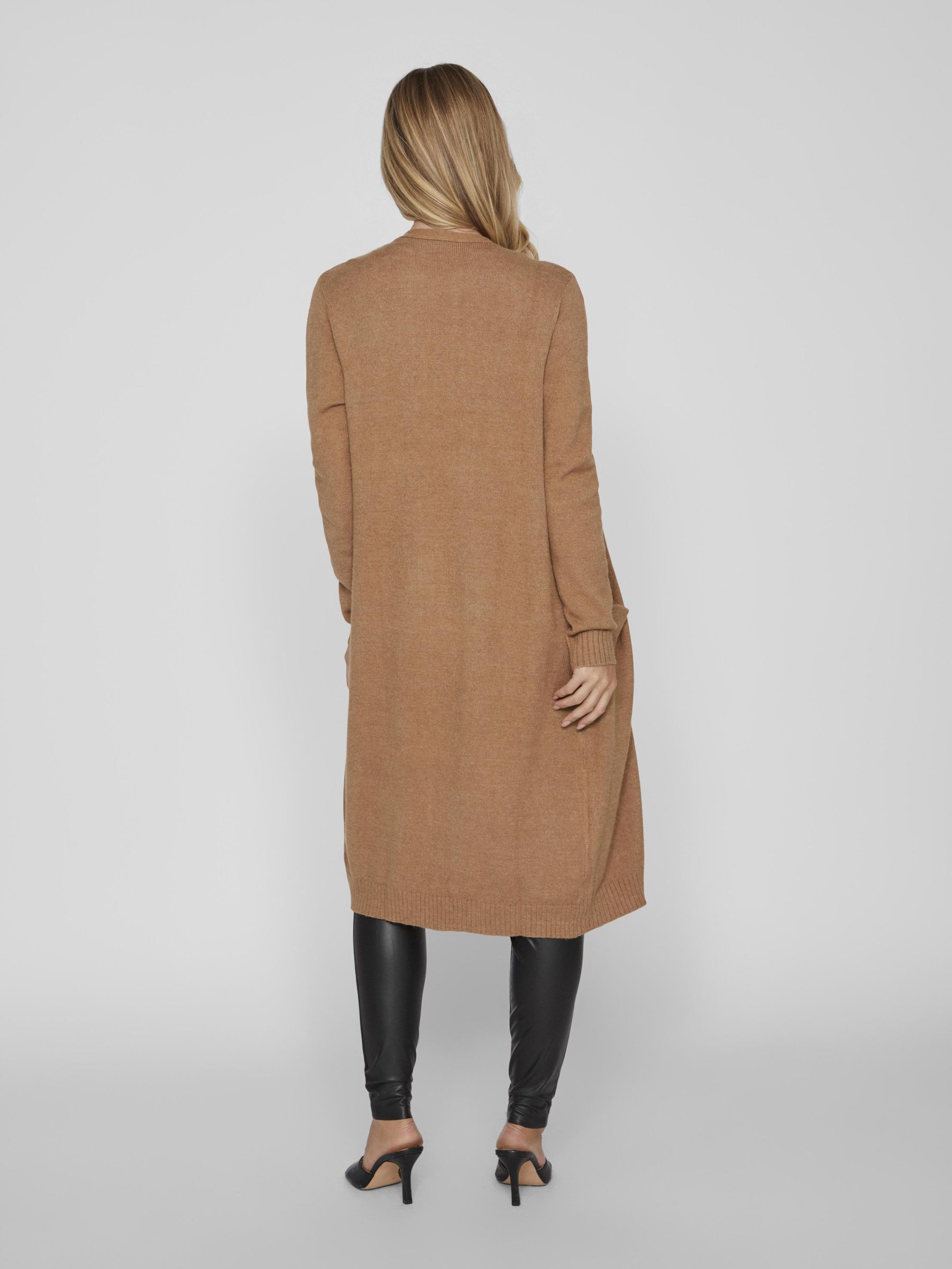 LONG KNITTED CARDIGAN Brown VILA