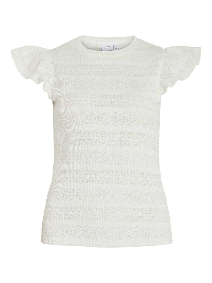 VILA CAP SLEEVE TOP, Snow White, highres - 14106151_SnowWhite_001.jpg