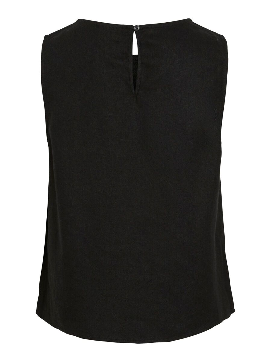 VILA ROUND NECK SLEEVELESS TOP, Black, highres - 14107384_Black_002.jpg