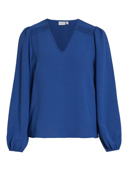 Vila V-NECK LONG SLEEVED TOP, Lapis Blue, highres - 14088691_LapisBlue_001.jpg