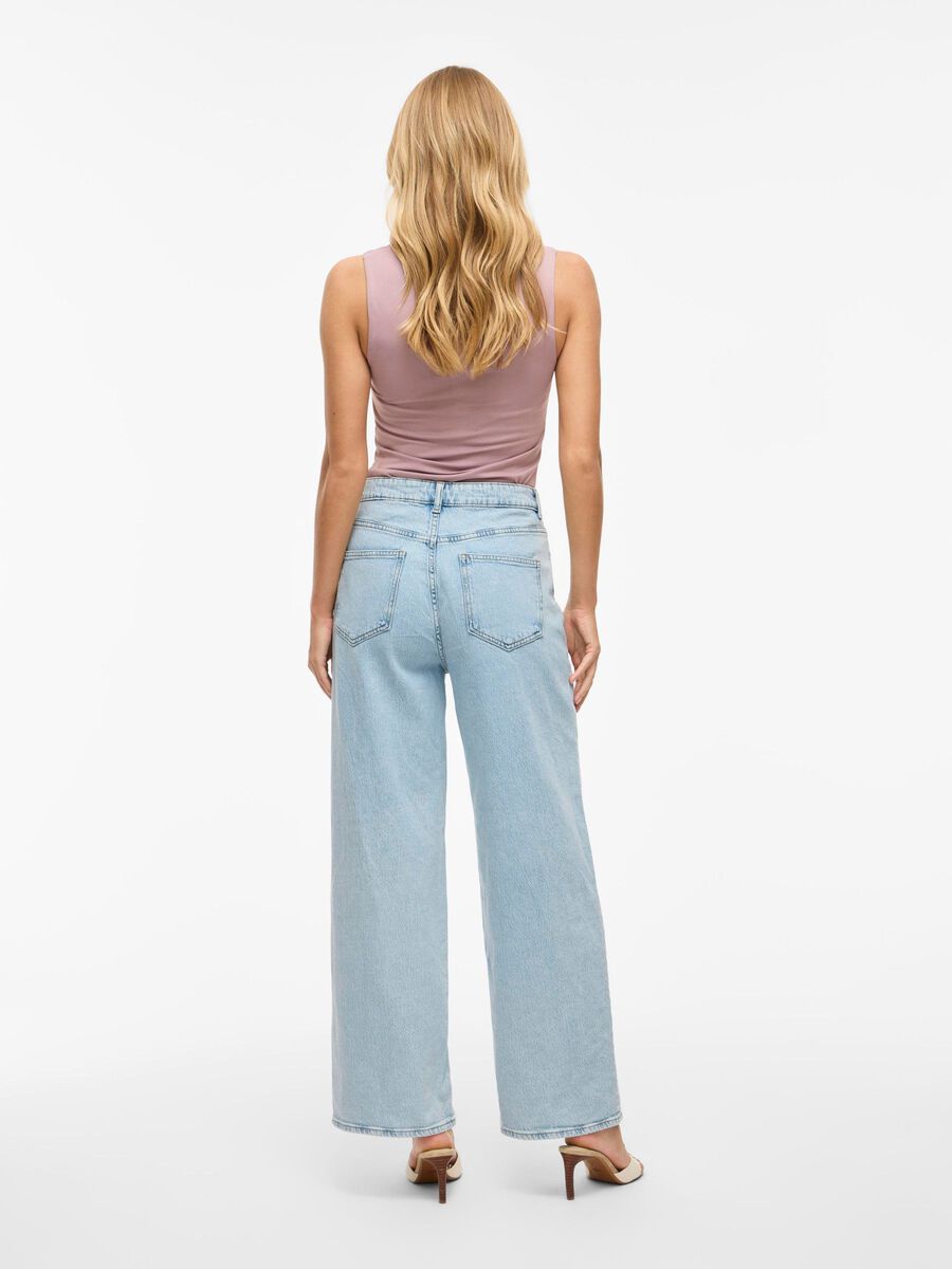 VILA VIFREYA - TAILLE HAUTE JEAN À COUPE AMPLE, Light Blue Denim, highres - 14084736_LightBlueDenim_1074414_004.jpg