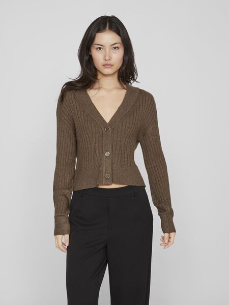 Vila BUTTONED KNITTED CARDIGAN, Crocodile, highres - 14080955_Crocodile_1020103_003.jpg