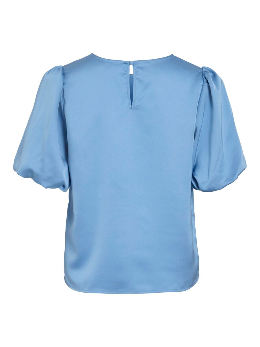 Carousel image - VIALLETTE GOLA REDONDA TOP DE MANGA CURTA, Blissful Blue | 6