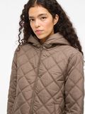 Product image thumbnail - MED HÆTTE QUILTET JAKKE, Fossil | 3